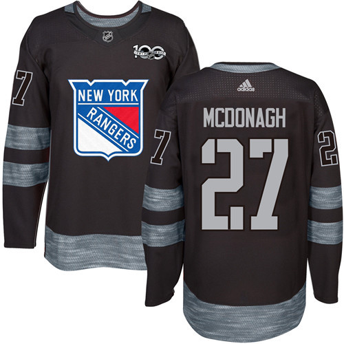 Adidas Rangers #27 Ryan McDonagh Black 1917-100th Anniversary Stitched NHL Jersey
